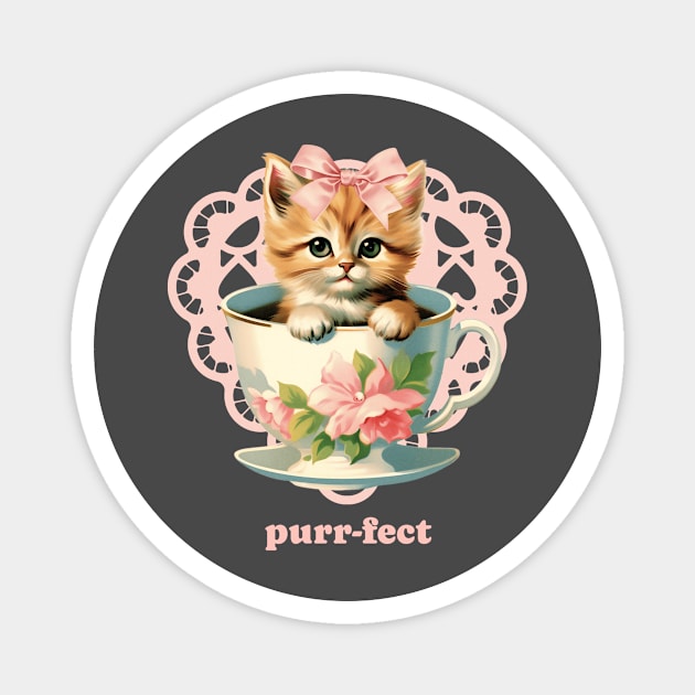 Purr-fect Kitty Magnet by crandalldesigns